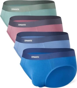 Separatec Men's Briefs Rayon Made from Bamboo Breathable Seamless Underwear Dual - Picture 1 of 4