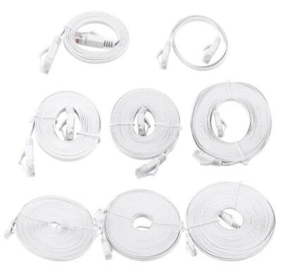 RJ45 CAT6 Ethernet Network Flat LAN Cable UTP Patch Router Cables 2M - 30M - Image 1 of 3