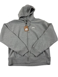 stüssy stock logo zip kapuze grau - Bild 1 von 3