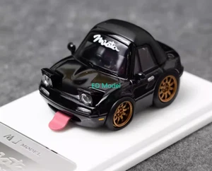 BN MJ 1:64 Black Miata MX5 Mini Cute Q Type Sports Model Diecast Resin Car - Picture 1 of 3