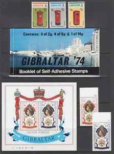 Gibraltar Sc 307-309a, 338-339a, MNH. 1974 UPU and 1977 Silver Jubilee cplt sets - Picture 1 of 1