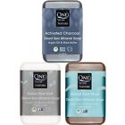 One With Nature 7 Oz Variety 3Pk-Mud Activated Charcoal and Dead Sea Salt Soa...
