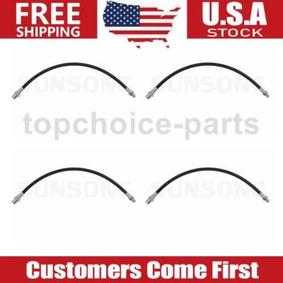 Línea de manguera de freno delantero trasero 4 piezas para International Harvester AB140 1960-1962 Foto 1 de 4