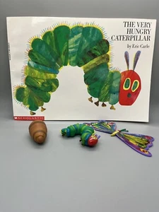 The Very Hungry Caterpillar Lot Book And 3 Figures Butterfly Cocoon Unique Look - Picture 1 of 9