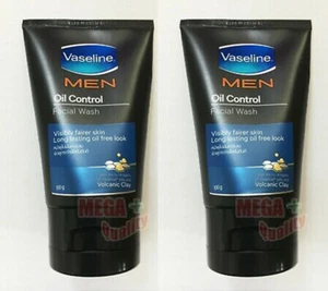 2 x Vaseline MEN Oil Control Face Wash for Visibly Fairer Skin Long Lasting 100g - Picture 1 of 2