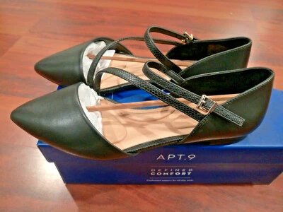 Apt 9 Defined Confort Style Develop Womens Flats Shoes Black size 8 - Image 1 of 4