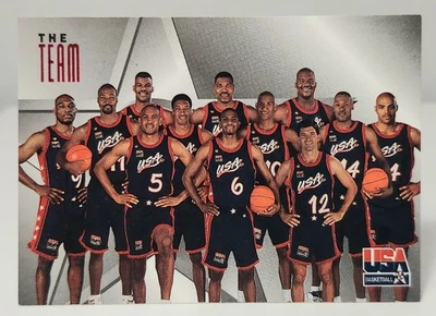 1996 Skybox Team USA Basketball Complete 14 Card Set Shaq Pippen Hill Hakeem - Image 1 of 4