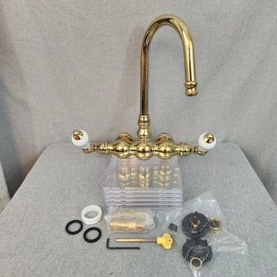 Kingston Brass Vintage Leg Tub Filler Faucet Dual Handles CC85T NEW Open Box - Image 1 of 4