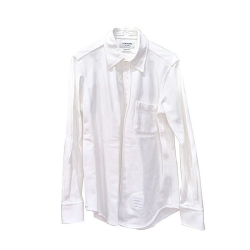Camicia Thom Browne bianca classica piqué vestibilità dritta 213252030 129029398