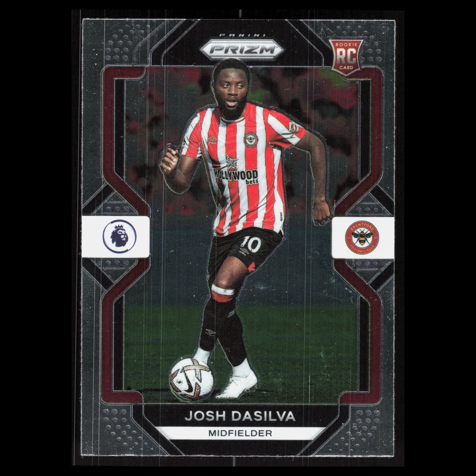 Josh Dasilva #44 2022 Panini Prizm Premier League Brentford Soccer Card - Image 1 of 3