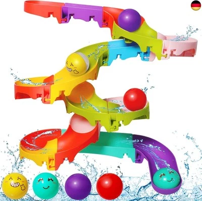 BESUCHE DEN JOVICOS-STORE Jovicos Badespielzeug - Badewannenspielzeug ab 3 4 5 6 Jahre, DIY Kugelbahn