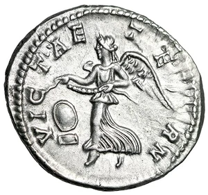 Geta AR Denar "VICT AETERN Sieg" Rom 200 n. Chr. sehr schön - Bild 1 von 5