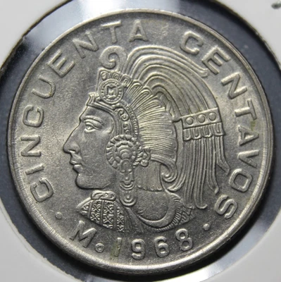 1968 Mo México 50 centavos AU/UNC - Imagem 1 de 2
