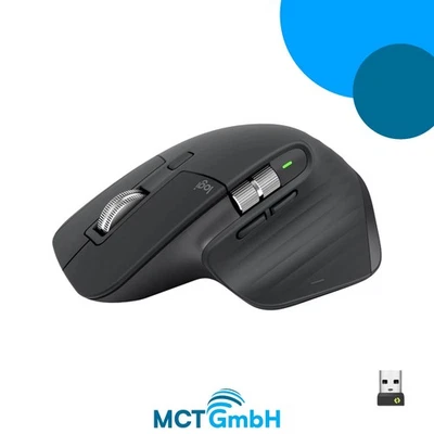 Logitech MX Master 3S Graphit Maus Bluetooth Kabellos, mit Empfänger, 8K DPI - Bild 1 von 4