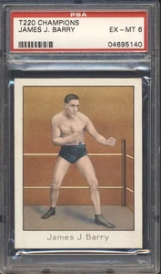 1910 T220 Champions Boxing James J. Barry PSA 6 EX-MT HOF - Picture 1 of 2