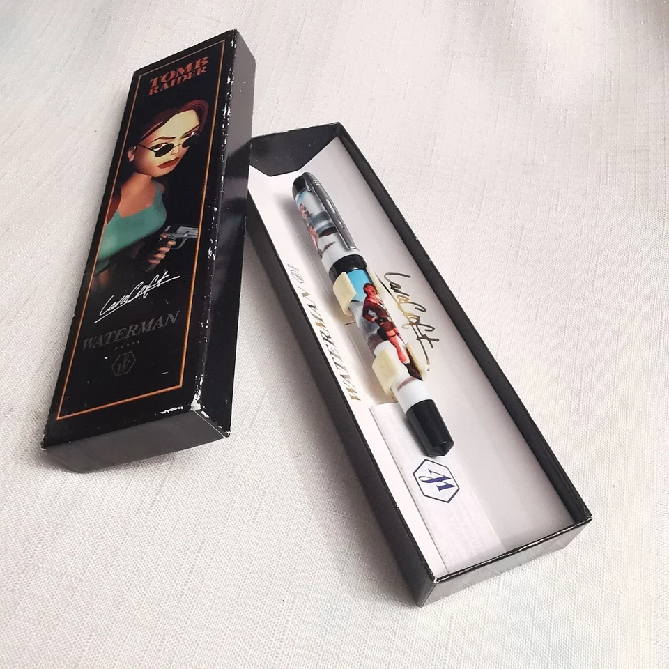 WATERMAN KULTUR FOUNTAIN PEN WITH LARA CROFT TOMB RAIDER THEME, M NIB, EX CON - Image 1 of 4