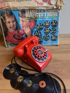 Vintage 1965 Mattel O Phone Complete With Box And Records Working! - Picture 1 of 17