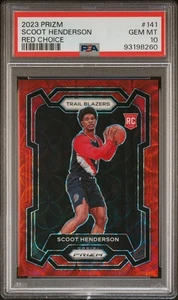 2023-24 Panini Prizm Scoot Henderson Choice Red /88 PSA 10 #141 RC Rookie - Bild 1 von 3