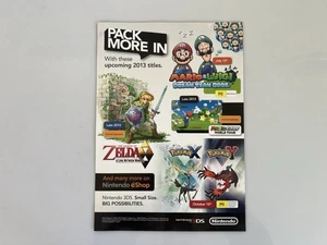 Nintendo Australia 2013 A4 Promotional Flyer 3DS Zelda Mario & Luigi Pokemon X&Y - Bild 1 von 2