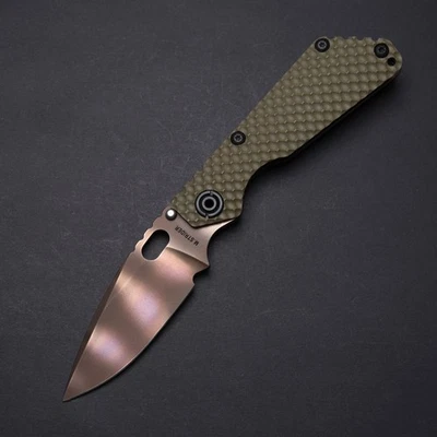 Cuchillos Strider SnG DGG - OD Verde G10 y Ti Antiguo/Raya Fantasma Hoja S30V Foto 1 de 4