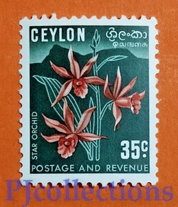 U1384- CEYLON 1951/54 STAR ORCHID 35c MH - Bild 1 von 1