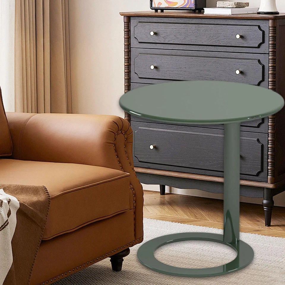 Small Round Side Table Coffee Drink Cocktail Table for Dorm Sofa Couch Chair - Image 1 of 1
