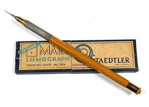 Vintage Koh-I-Noor Selectomatic Lead Holder + 12 Mars F Leads and Scribe Tip - Picture 1 of 5