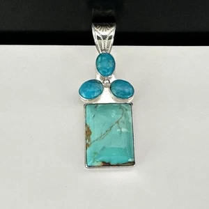 Jay King DTR Sterling Silber 925 Türkis Anhänger Southwest Desert Rose Trading - Bild 1 von 14