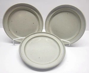 3 SET VINTAGE DANSK NIELSTONE SUGAR SAND SALAD PLATES SPECKLED STONEWARE - Picture 1 of 5