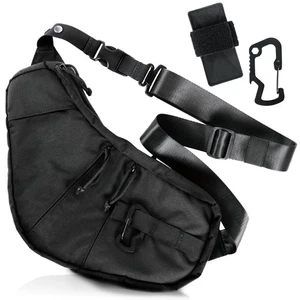 CCW Sling Bag - Conceal Carry Crossbody mit verstellbarem Holster EDC Chest Pac... - Bild 1 von 6