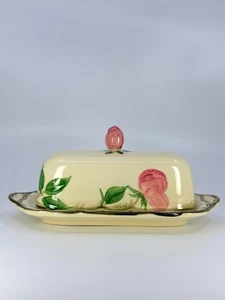 Vintage Franziskaner Wüstenrose Butterdose Steingut mit Deckel Made in USA 1950/60 - Bild 1 von 24