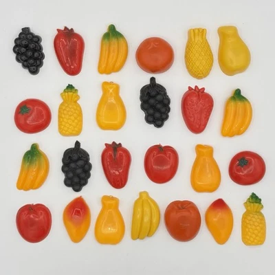 Lote mixto de 25 imanes de plástico vintage para refrigerador - frutas y verduras Foto 1 de 4