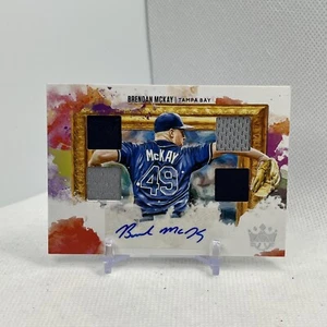 2020 Diamond Kings Brendan McKay Quad Material Signatures Tampa Bay Rays #DKQ-BM - Picture 1 of 6