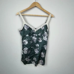The Limited Y2K Fairycore Camisole Top Green Gray Silk Cotton Size M - Picture 1 of 7