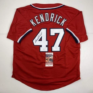Autographed/Signed HOWIE KENDRICK Washington Red Baseball Jersey JSA COA Auto - Picture 1 of 4