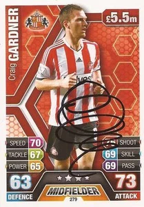 CRAIG GARDNER SIGNED SUNDERLAND 2013/2014 MATCH ATTAX TRADING CARD + COA - Bild 1 von 1