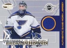 2003-04 Pacific Invincible GAME JERSEY #25 BRENT JOHNSON - St. Louis Blues -