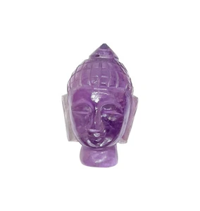Estatuilla Cabeza de Buda Ojo de Tigre Amatista Tallada a Mano Cristal Espiritual Caja de Regalo - Imagen 1 de 11