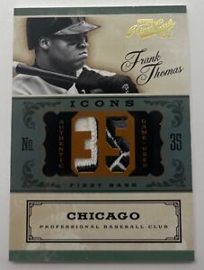 2012 Panini Prime Cuts Icons Frank Thomas DUAL PATCH /25 HOF Patch SP White Sox