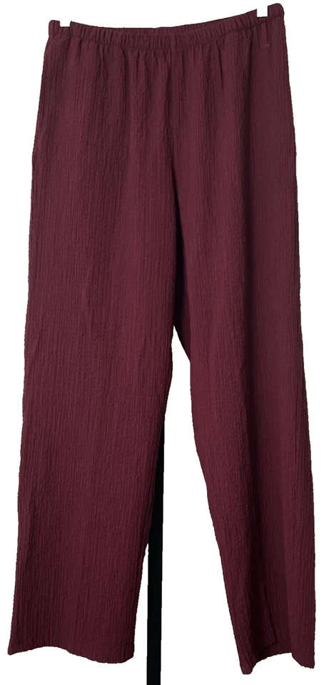 ORVIS Mauve Crepe Straight Leg Rayon Blend Stretch Flowy MD - Image 1 of 4