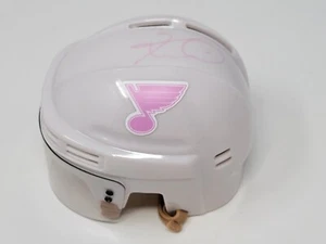KEITH TKACHUK Signed Pink Blues Mini Helmet Auto Autographed Signature In Person - Picture 1 of 9