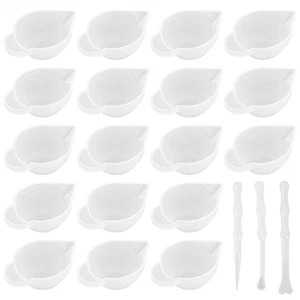 , 23 Pack Silicone Mold Cup Dispenser Mini Measuring Mixing Bowls with Spoon Glu - Picture 1 of 7