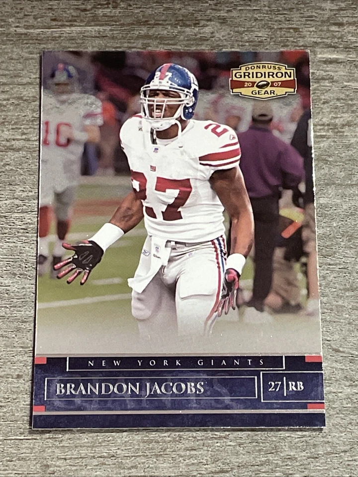 Brandon Jacobs 2007 Donruss Gridiron Gear Giants #7  *L675* - Image 1 of 2