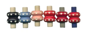 Set of 6 Adorable Italian Casein Polka Dots Vintage Buttons - Picture 1 of 9