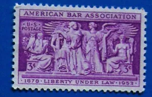 US 3¢ stamp SC #1022 American Bar Association MNH 1953 single - Picture 1 of 1