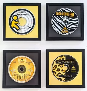 RARO Colección de Arte CD América Online Discos AOL De Colección, ¡Exhibición/Decoración Enmarcada! - Imagen 1 de 6