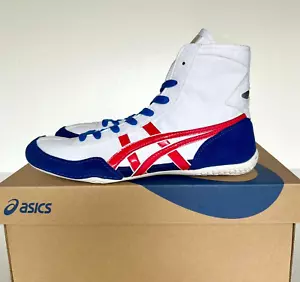【Auf Bestellung】ASICS Ringerschuhe 1083A001 EX-EO weiß x blau x rot - Bild 1 von 7