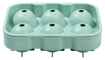 Eiswürfelform Eiswürfelbereiter mit Deckel Türkis Polypropylen Silikon 18x12 cm - Bild 1 von 2