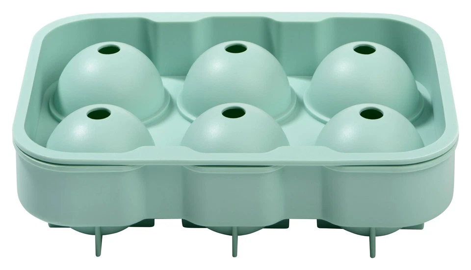 Eiswürfelform Eiswürfelbereiter mit Deckel Türkis Polypropylen Silikon 18x12 cm - Bild 1 von 2