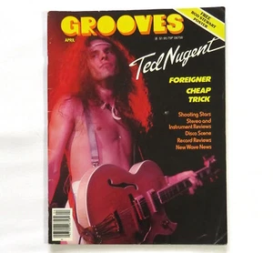Grooves Magazine April 1978 Rock Music Ted Nugent Cover Rod Stewart Centerfold - Picture 1 of 4